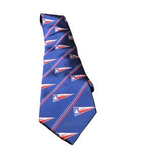 Blue Silk TMCA Vintage Necktie, Collectible 100% Silk Handmade Tie